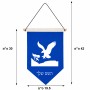 דגל לתליה על קיר בעיצוב אישי עם השם שלך בעיצוב נשר אמריקאי גודל 30 × 19.5 ס"מ