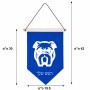 דגל לתליה על קיר בעיצוב אישי עם השם שלך בעיצוב פרצוף בולדוג גודל 30 × 19.5 ס"מ
