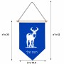 דגל לתליה על קיר בעיצוב אישי עם השם שלך בעיצוב צבי גודל 30 × 19.5 ס"מ