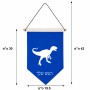 דגל לתליה על קיר בעיצוב אישי עם השם שלך בעיצוב דינוזאור גודל 30 × 19.5 ס"מ