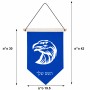 דגל לתליה על קיר בעיצוב אישי עם השם שלך בעיצוב ראש נשר גודל 30 × 19.5 ס"מ