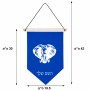 דגל לתליה על קיר בעיצוב אישי עם השם שלך בעיצוב ראש פיל גודל 30 × 19.5 ס"מ