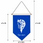 דגל לתליה על קיר בעיצוב אישי עם השם שלך בעיצוב ראש סוס גודל 30 × 19.5 ס"מ