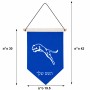 דגל לתליה על קיר בעיצוב אישי עם השם שלך בעיצוב פומה גודל 30 × 19.5 ס"מ