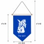 דגל לתליה על קיר בעיצוב אישי עם השם שלך בעיצוב ארנב מחזיק גזר גודל 30 × 19.5 ס"מ