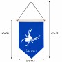 דגל לתליה על קיר בעיצוב אישי עם השם שלך בעיצוב עכביש גודל 30 × 19.5 ס"מ