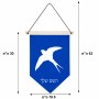 דגל לתליה על קיר בעיצוב אישי עם השם שלך בעיצוב לבלוע גודל 30 × 19.5 ס"מ