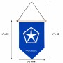 דגל לתליה על קיר בעיצוב אישי עם השם שלך בעיצוב קרייזלר גודל 30 × 19.5 ס"מ
