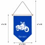 דגל לתליה על קיר בעיצוב אישי עם השם שלך בעיצוב הארלי-דיווידסון גודל 30 × 19.5 ס"מ