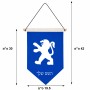 דגל לתליה על קיר בעיצוב אישי עם השם שלך בעיצוב פיג'ו גודל 30 × 19.5 ס"מ