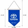 דגל לתליה על קיר בעיצוב אישי עם השם שלך בעיצוב טויוטה גודל 30 × 19.5 ס"מ