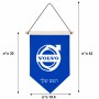 דגל לתליה על קיר בעיצוב אישי עם השם שלך בעיצוב וולוו גודל 30 × 19.5 ס"מ