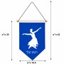דגל לתליה על קיר בעיצוב אישי עם השם שלך בעיצוב בלרינה גודל 30 × 19.5 ס"מ
