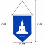 דגל לתליה על קיר בעיצוב אישי עם השם שלך בעיצוב בודה גודל 30 × 19.5 ס"מ
