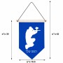 דגל לתליה על קיר בעיצוב אישי עם השם שלך בעיצוב שחקן כאב כדור גודל 30 × 19.5 ס"מ