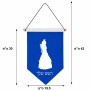 דגל לתליה על קיר בעיצוב אישי עם השם שלך בעיצוב נסיכה גודל 30 × 19.5 ס"מ