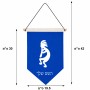 דגל לתליה על קיר בעיצוב אישי עם השם שלך בעיצוב קוקופלי גודל 30 × 19.5 ס"מ