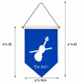 דגל לתליה על קיר בעיצוב אישי עם השם שלך בעיצוב כינור גודל 30 × 19.5 ס"מ