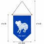 דגל לתליה על קיר בעיצוב אישי עם השם שלך בעיצוב מזלות - טלה גודל 30 × 19.5 ס"מ