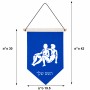 דגל לתליה על קיר בעיצוב אישי עם השם שלך בעיצוב מזלות - תאומים גודל 30 × 19.5 ס"מ