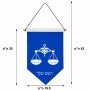 דגל לתליה על קיר בעיצוב אישי עם השם שלך בעיצוב מזלות - מאזניים גודל 30 × 19.5 ס"מ