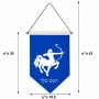 דגל לתליה על קיר בעיצוב אישי עם השם שלך בעיצוב מזלות - קשת גודל 30 × 19.5 ס"מ