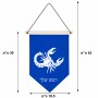 דגל לתליה על קיר בעיצוב אישי עם השם שלך בעיצוב מזלות - עקרב גודל 30 × 19.5 ס"מ