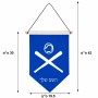 דגל לתליה על קיר בעיצוב אישי עם השם שלך בעיצוב כדור בסיס גודל 30 × 19.5 ס"מ