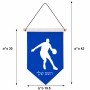 דגל לתליה על קיר בעיצוב אישי עם השם שלך בעיצוב שחקן כדורסל גודל 30 × 19.5 ס"מ