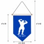 דגל לתליה על קיר בעיצוב אישי עם השם שלך בעיצוב פיתוח גוף גודל 30 × 19.5 ס"מ
