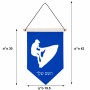 דגל לתליה על קיר בעיצוב אישי עם השם שלך בעיצוב אופנוע ים גודל 30 × 19.5 ס"מ