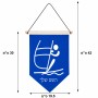 דגל לתליה על קיר בעיצוב אישי עם השם שלך בעיצוב שייט אולימפי גודל 30 × 19.5 ס"מ