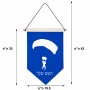 דגל לתליה על קיר בעיצוב אישי עם השם שלך בעיצוב צניחה חופשית גודל 30 × 19.5 ס"מ