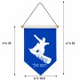 דגל לתליה על קיר בעיצוב אישי עם השם שלך בעיצוב סנובורדיסט גודל 30 × 19.5 ס"מ