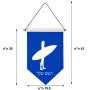 דגל לתליה על קיר בעיצוב אישי עם השם שלך בעיצוב גלישה - גלישה גודל 30 × 19.5 ס"מ