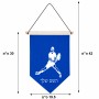 דגל לתליה על קיר בעיצוב אישי עם השם שלך בעיצוב שחקן טניס גודל 30 × 19.5 ס"מ