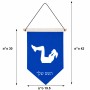 דגל לתליה על קיר בעיצוב אישי עם השם שלך בעיצוב אישה מתאמנת גודל 30 × 19.5 ס"מ