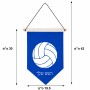 דגל לתליה על קיר בעיצוב אישי עם השם שלך בעיצוב כדור כדורעף גודל 30 × 19.5 ס"מ