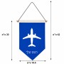 דגל לתליה על קיר בעיצוב אישי עם השם שלך בעיצוב טייס - טייס גודל 30 × 19.5 ס"מ