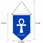 דגל לתליה על קיר בעיצוב אישי עם השם שלך בעיצוב אנק - מפתח החיים המצרי גודל 30 × 19.5 ס"מ
