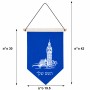 דגל לתליה על קיר בעיצוב אישי עם השם שלך בעיצוב ביג בן גודל 30 × 19.5 ס"מ