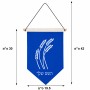 דגל לתליה על קיר בעיצוב אישי עם השם שלך בעיצוב חיטה גלית זהב גודל 30 × 19.5 ס"מ