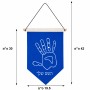 דגל לתליה על קיר בעיצוב אישי עם השם שלך בעיצוב יד גודל 30 × 19.5 ס"מ