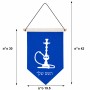 דגל לתליה על קיר בעיצוב אישי עם השם שלך בעיצוב נרגילה גודל 30 × 19.5 ס"מ