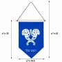 דגל לתליה על קיר בעיצוב אישי עם השם שלך בעיצוב פרחי קרן גודל 30 × 19.5 ס"מ