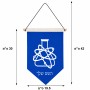 דגל לתליה על קיר בעיצוב אישי עם השם שלך בעיצוב מעבדה גודל 30 × 19.5 ס"מ