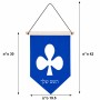 דגל לתליה על קיר בעיצוב אישי עם השם שלך בעיצוב אגם גודל 30 × 19.5 ס"מ