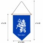 דגל לתליה על קיר בעיצוב אישי עם השם שלך בעיצוב אריה גודל 30 × 19.5 ס"מ