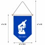 דגל לתליה על קיר בעיצוב אישי עם השם שלך בעיצוב מיקרוסקופ גודל 30 × 19.5 ס"מ