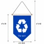דגל לתליה על קיר בעיצוב אישי עם השם שלך בעיצוב למחזר גודל 30 × 19.5 ס"מ